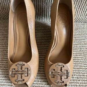 Tory Burch Tan Peep-Toe Women's Shoes